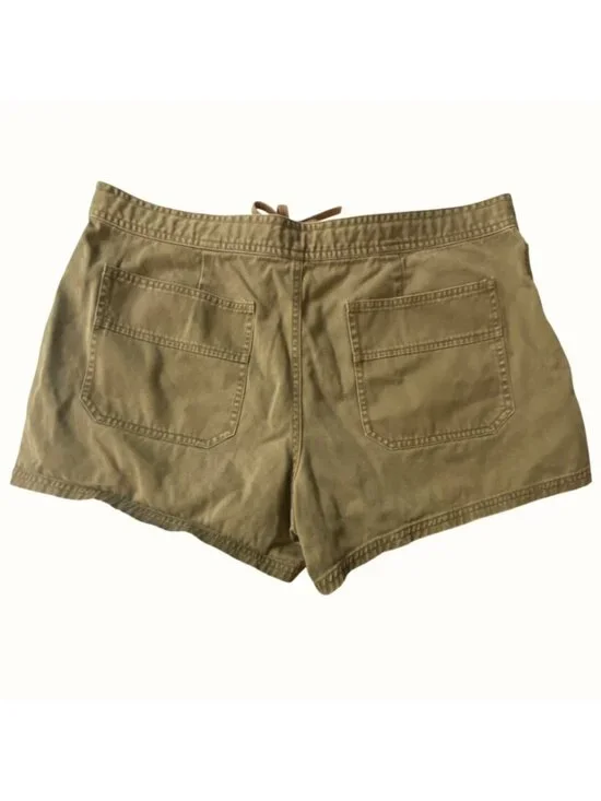 J Crew Khaki Drawstring Cotton Utility Shorts Casual Lightweight Size M - Picture 2 of 5